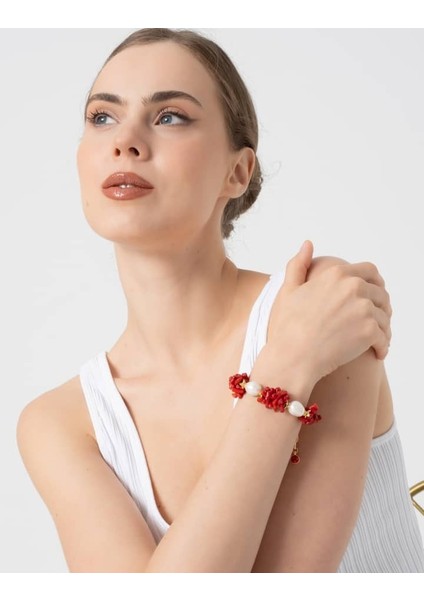 Mercan ve Incili Bileklik