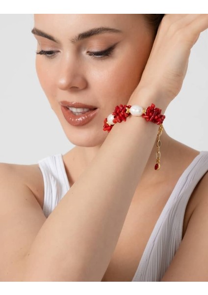 Mercan ve Incili Bileklik modelleri