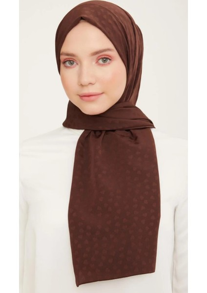 Trend J.capri Şal 4 - 129 - Kalpli Kahverengi