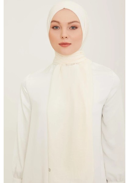 Trend Naturel Soft Şal 46 Beyaz Düz Renk