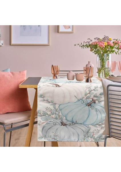 Sonbahar Okaliptüs Bırakan Kabak Masa Koşucu Sonbahar Şükran Günü Mutfak Yemek Masa Dekorasyonu Iç Mekan A Için (Yurt Dışından) fırsatları