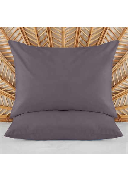 Soft Basic 2'li Yastık Kılıfı - Antrasit - 50X70 cm