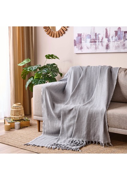 Soft Koltuk Şalı - Gri - 180X210 cm