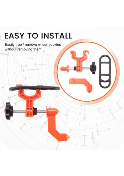 Mini Bisiklet Tekerleği Düzeltme Standı Bisiklet Jantları Ayarlama Aletleri, Turuncu (Yurt Dışından) indirimleri