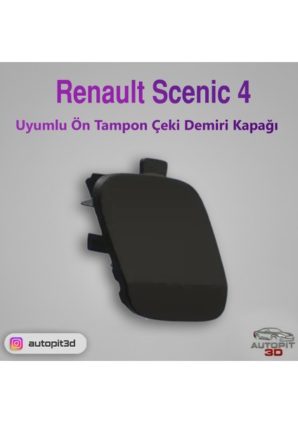 Renault Scenic 4 Uyumlu Ön Tampon Çeki Demiri Kapağı