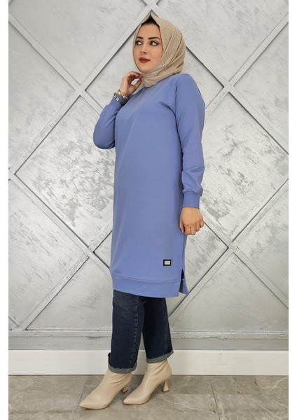 Kadın Etiket Detaylı Takma Kol Tesettür Tunik fiyatları