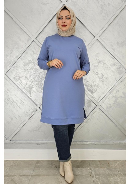 Kadın Etiket Detaylı Takma Kol Tesettür Tunik modelleri