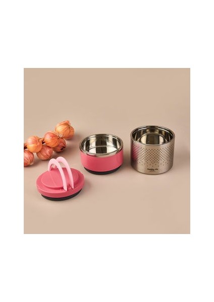 2 Katlı Çelik Yemek Termosu - Pembe - 1,5 Lt fiyatları