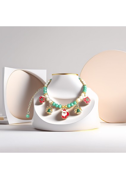 Kedi ve Köpek Için Noel Babalı Yeşil Yeni Yıl / Noel Kolyesi fiyatları