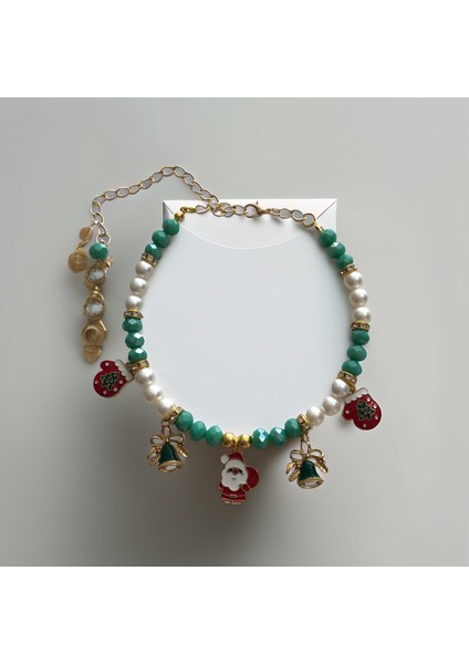 Kedi ve Köpek Için Noel Babalı Yeşil Yeni Yıl / Noel Kolyesi modelleri