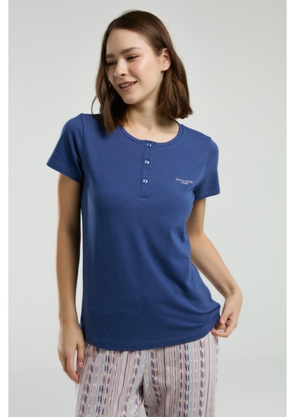 Kadın Modal Pamuk Kısa Kollu Pijama Takımı modelleri