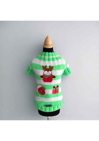 Kedi ve Köpek Için Yeşil Beyaz Yeni Yıl / Noel Kazağı fiyatları