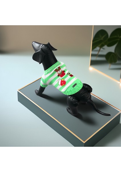 Kedi ve Köpek Için Yeşil Beyaz Yeni Yıl / Noel Kazağı fırsatları