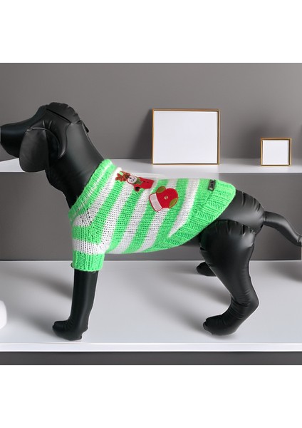 Kedi ve Köpek Için Yeşil Beyaz Yeni Yıl / Noel Kazağı indirimleri