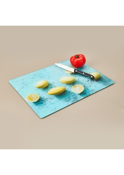 Limon Desenli Cam Kesme Tahtası - Renkli - 30X40 cm fiyatları