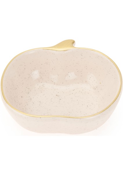 Seramik Elma Çerezlik - Krem - 10 cm modelleri