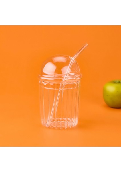 Elbis Büyük Boy Kapaklı Pipetli Bardak - Şeffaf - 490 ml fiyatları