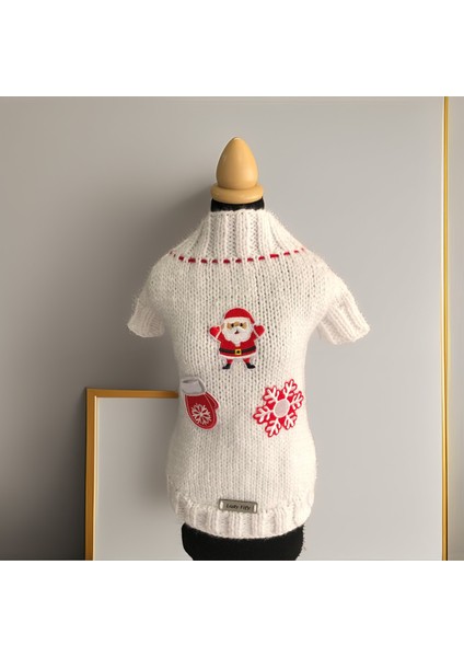 Kedi ve Köpek Için Beyaz Snowflake Santa Yeni Yıl / Noel Kazağı fiyatları