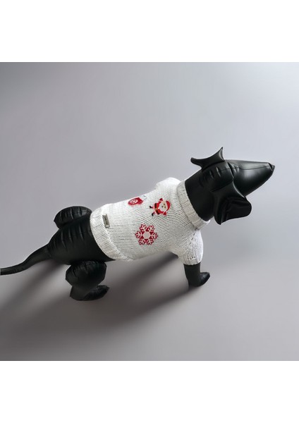 Kedi ve Köpek Için Beyaz Snowflake Santa Yeni Yıl / Noel Kazağı modelleri