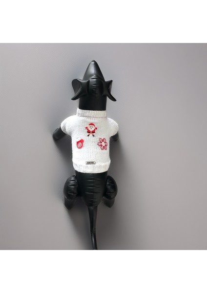 Kedi ve Köpek Için Beyaz Snowflake Santa Yeni Yıl / Noel Kazağı fırsatları