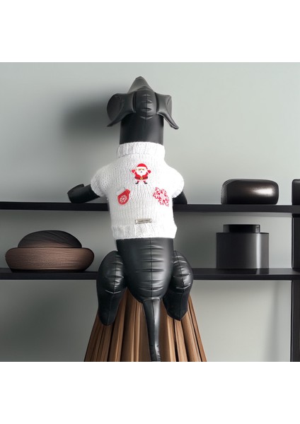 Kedi ve Köpek Için Beyaz Snowflake Santa Yeni Yıl / Noel Kazağı indirimleri