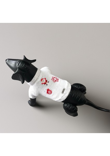 Kedi ve Köpek Için Beyaz Snowflake Santa Yeni Yıl / Noel Kazağı