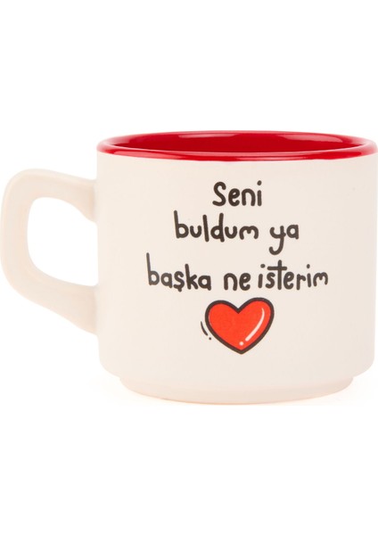 Tasarım Seni Buldum Ya Başka Ne Isterim Sloganlı Venüs Kupa - Renkli - 195 ml fiyatları