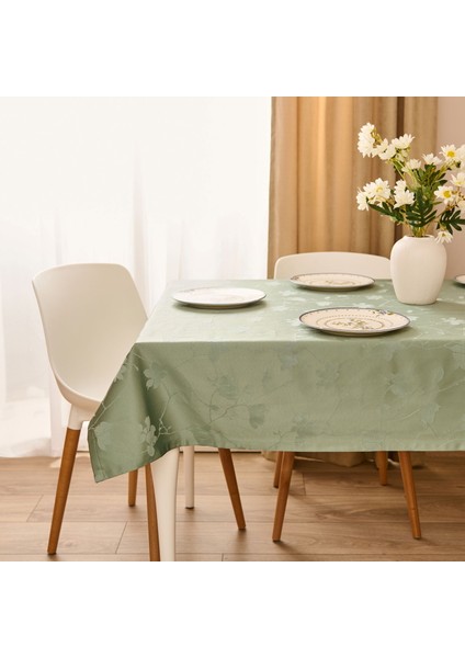 Soft Fiori Masa Örtüsü - Yeşil - 140X140 cm fiyatları