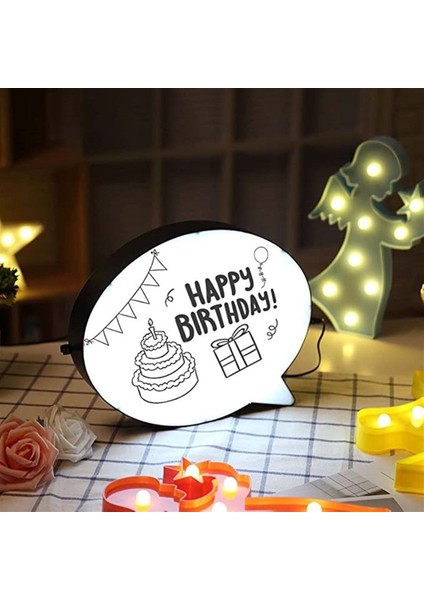 Mesaj Panosu Kalemle Yazılabilen Konuşma Balonu Görünümlü Işıklı fiyatları