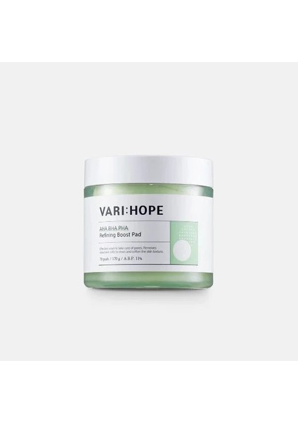 Varı:hope Aha Bha Pha Refining Boost Pad 70 Adet Asitli Temizleme Tonik Pedleri