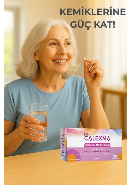 Mp Calexma Kalsiyum Magnezyum Çinko+D3 Vitamin Takviye Edici Gıda 30 Tablet modelleri