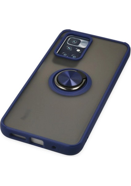 Newface Xiaomi Redmi 10 2022 Kılıf Montreal Yüzüklü Silikon Kapak - Lacivert indirimleri
