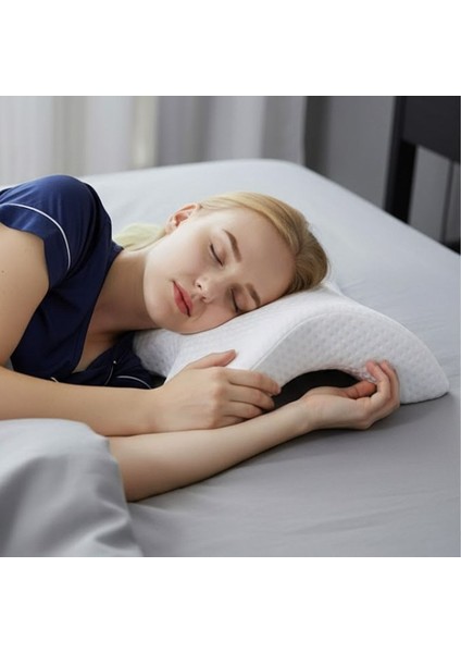 ® % 100 Visco Kavisli Ortopedik Yıkanabilir Kumaş Kılıflı Bel Boyun Bacak Ağrıları Için Yastık fiyatları