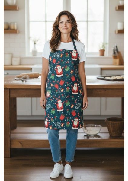 Unisex Mutfak Önlüğü Aşçı Önlüğü Yeni Yıl Yılbaşı Noel Baba fırsatları