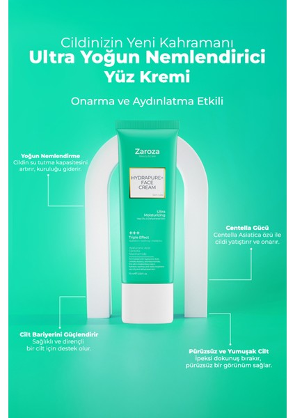 Hydrapure+ Centella Hyaluronic Asit yoğun nemlendirici ve Onarıcı Yüz Kremi 75 ml
