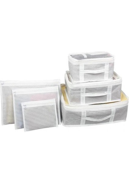 Bavul Içi Düzenleyici Valiz Organizer 6 Lı Set - Çizgili fırsatları