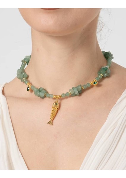 Balık Uçlu Aventurin Kolye modelleri