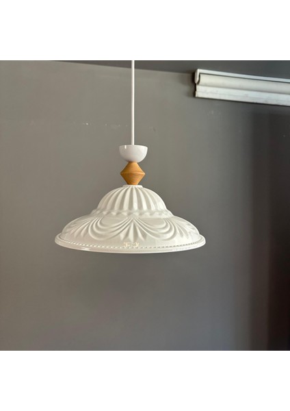 Ralivo Beyaz Metal Avize Tekli Q Şapka Başlık Mutfak Modern Dekoratif Sarkıt Aydınlatma fiyatları