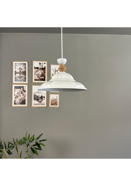 Ralivo Beyaz Metal Avize Tekli Q Şapka Başlık Mutfak Modern Dekoratif Sarkıt Aydınlatma fırsatları