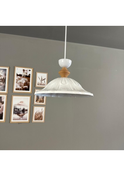 Ralivo Beyaz Metal Avize Tekli Q Şapka Başlık Mutfak Modern Dekoratif Sarkıt Aydınlatma indirimleri