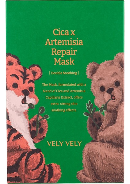 Cica x Artemisia Repair Mask 20 ml Pelin Otu ve Centella Özü Içeren Canlandırıcı Kağıt Maskesi
