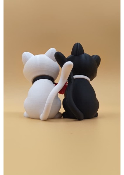 Aşkın En Tatlı Hali – Çift Kedi Figürlü Biblo Masa Süsü fiyatları