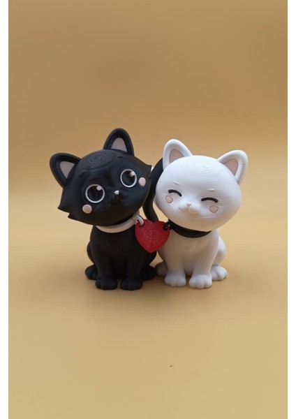 Aşkın En Tatlı Hali – Çift Kedi Figürlü Biblo Masa Süsü modelleri