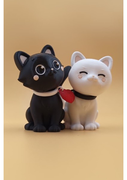 Aşkın En Tatlı Hali – Çift Kedi Figürlü Biblo Masa Süsü fırsatları