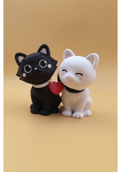 Aşkın En Tatlı Hali – Çift Kedi Figürlü Biblo Masa Süsü indirimleri
