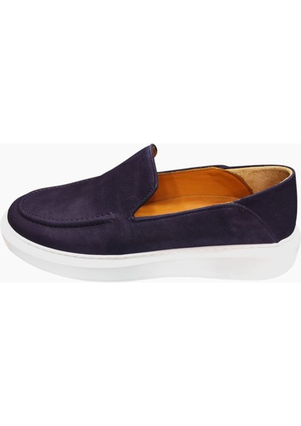 Büyük Numara Casual Erkek Ayakkabı Lacivert Nubuk