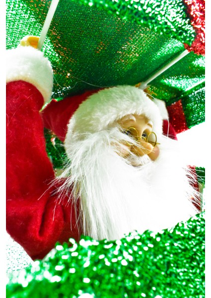 Müzikli Noel Babalı Hediye Kutusu Yeşil fiyatları