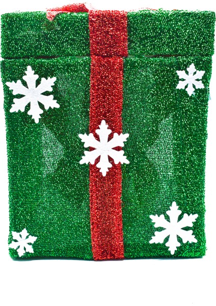 Müzikli Noel Babalı Hediye Kutusu Yeşil indirimleri