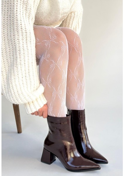 Mosy Bordo Rugan Topuklu Bot