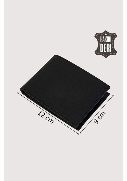Hakiki Deri Bozuk Para Bölmeli Siyah Erkek Cüzdan SMR2005 modelleri